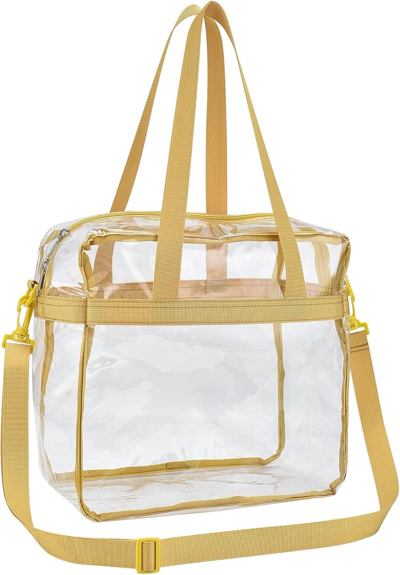 USPECLARE Clear Tote Bag for Stadium Events, 12x6x12 Transparent Stadium Bag for Work, Sports Games,Gym，Concerts - Image 2